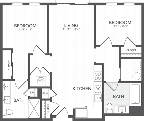 a blueprint of a floor plan of a house